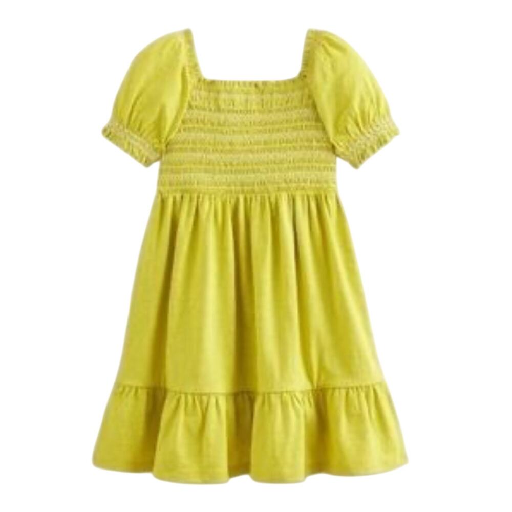 Mini Boden Girls Lime Green Smocked Ruffle Sundress 2-3Y‎